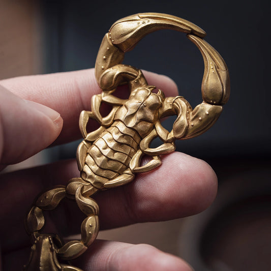 Scorpion Keychain Details 01#Brass