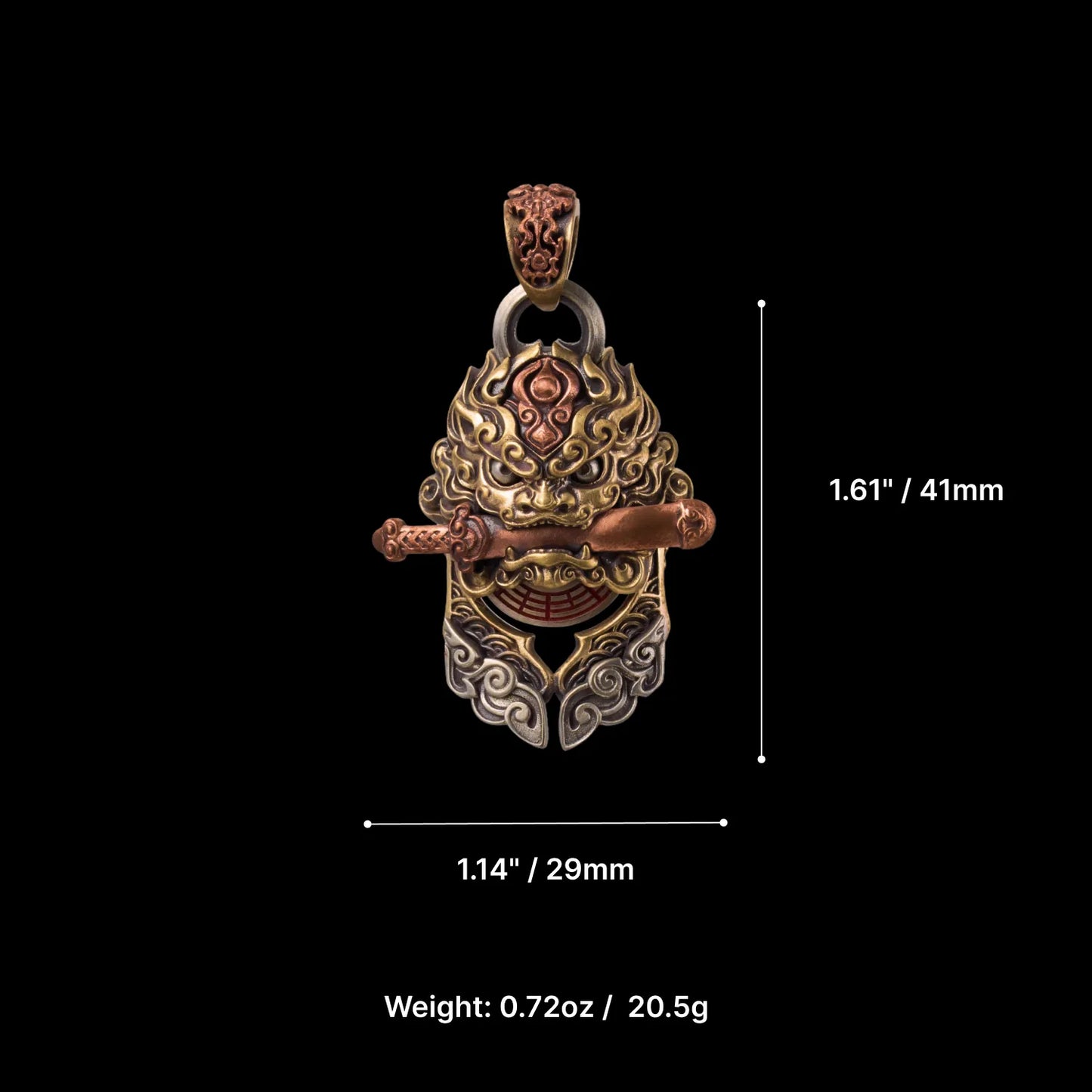 Shan Gui Lion Sword Pendant Parameter