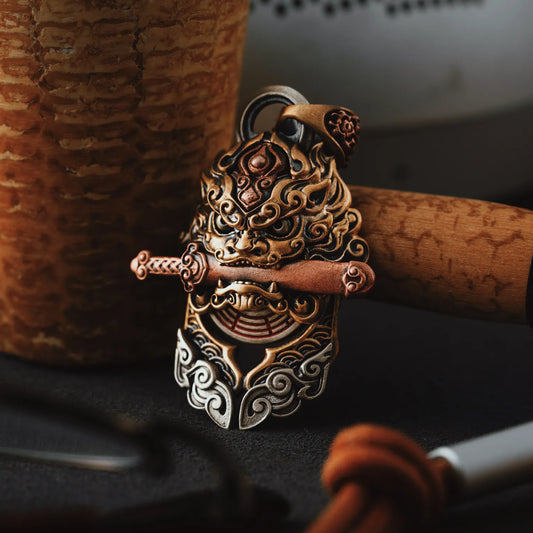 Shan Gui Lion Sword Pendant Details 02