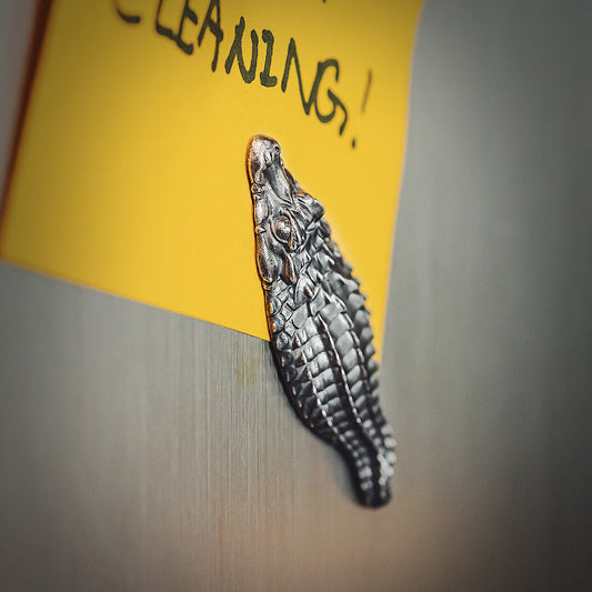 Crocodile Refrigerator Magnets Silver