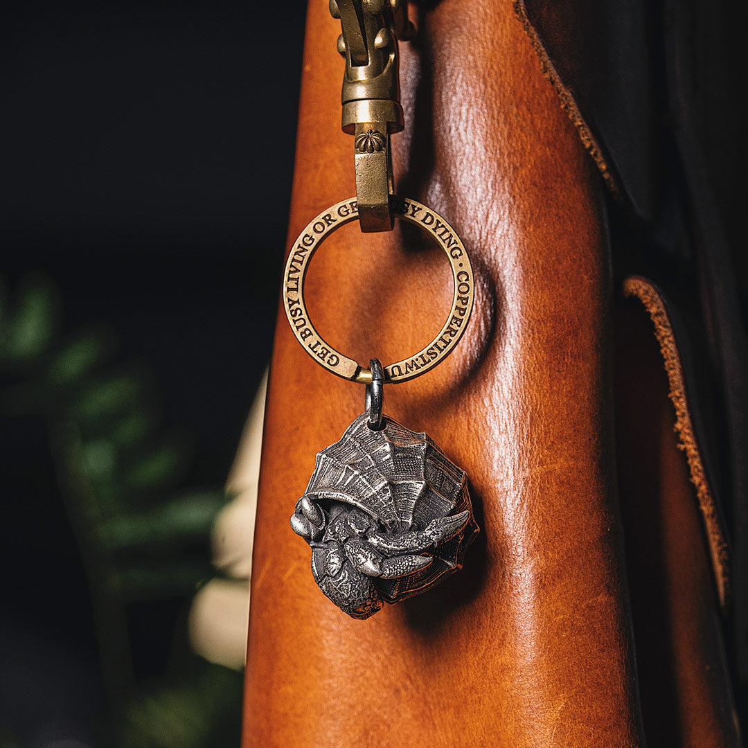 Silver Hermit Crab Bell Keychain 5