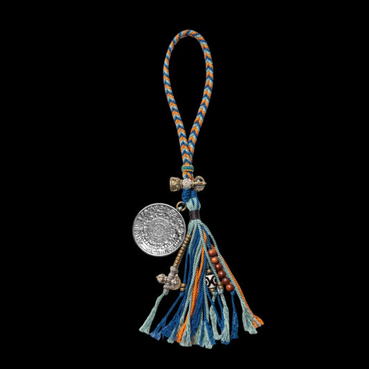Silver Nine Palaces Bagua Talisman Pendant Medicine Buddha Style