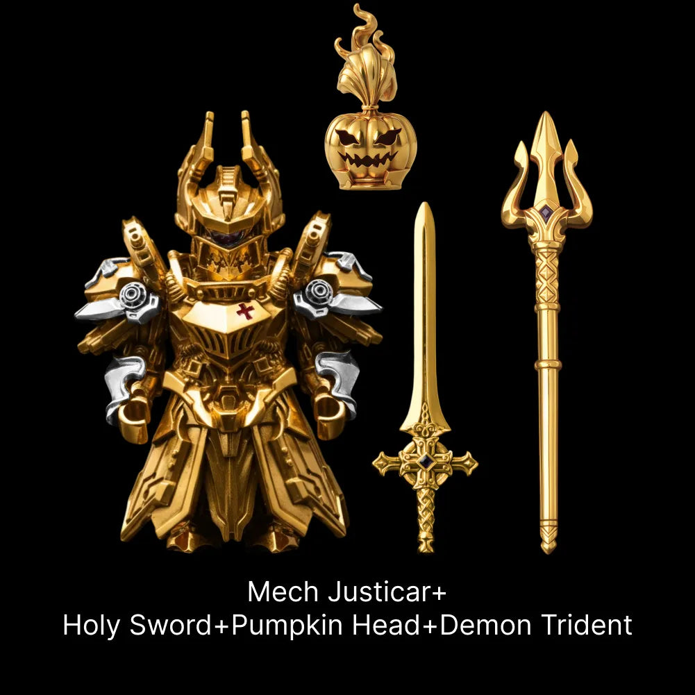 Silver With 18K Gold Mech Justicar Details 06