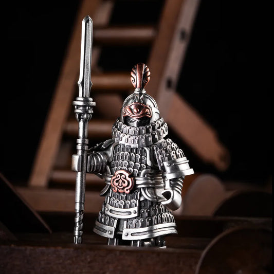 Silver & Copper Jin Iron Soldier Figurine Dtails 02