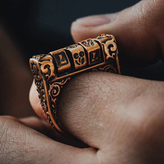 Brass Slot Machine Ring Details 02