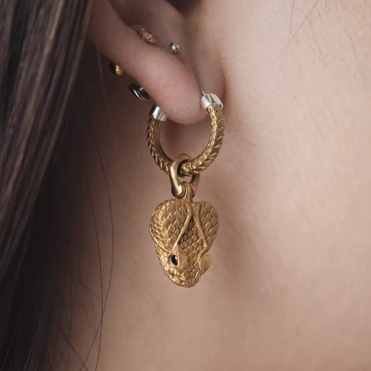 Snake Head Dangle Earrings For Women