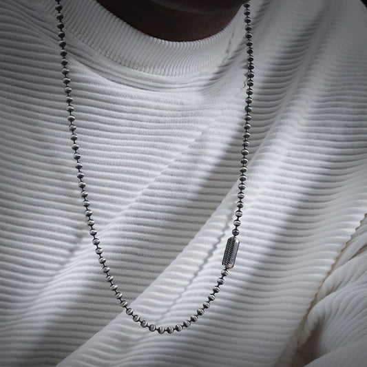 Snake Scale Ball Chain Connector Necklace Real Shot