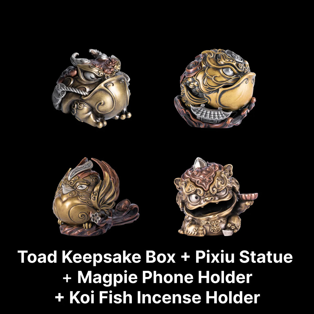 Chinese Lucky Creatures four-piece desk collection