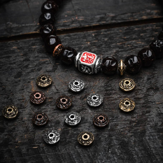 Taoist Silver Chip Spacer - Bracelet
