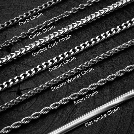 Titanium Steel Chain Necklace Collection Details 01