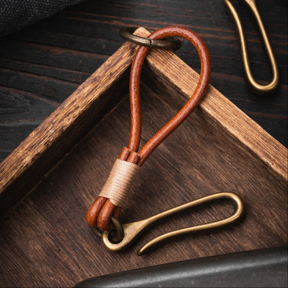 U-Lock Leather Keychain