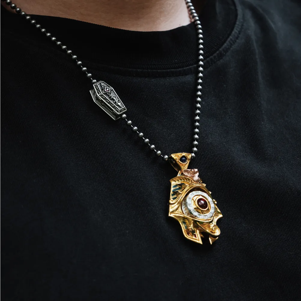 Vampire Coffin Ball Chain Necklace Details 08