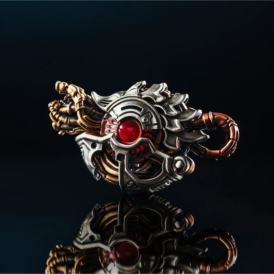 White Bronze Steampunk Nautilus Pendant Details 01