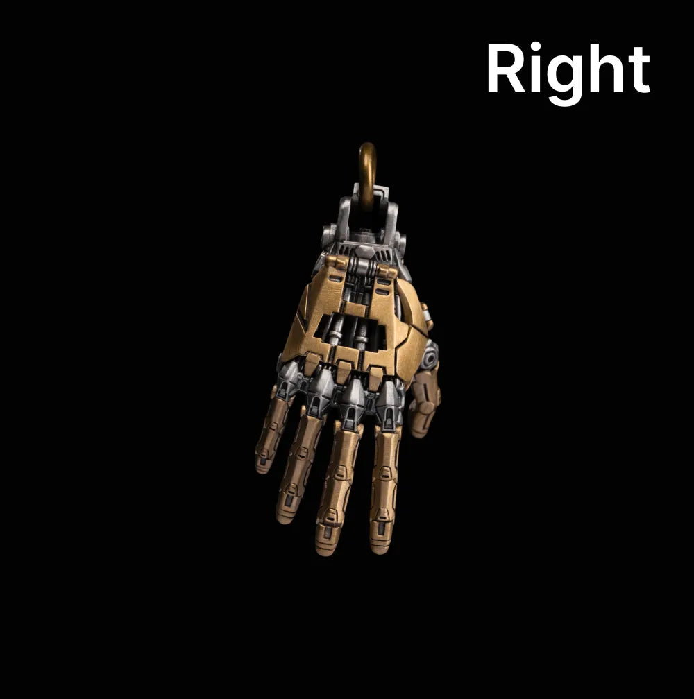White Bronze and Brass Mechanical Hand Pendant Right Only