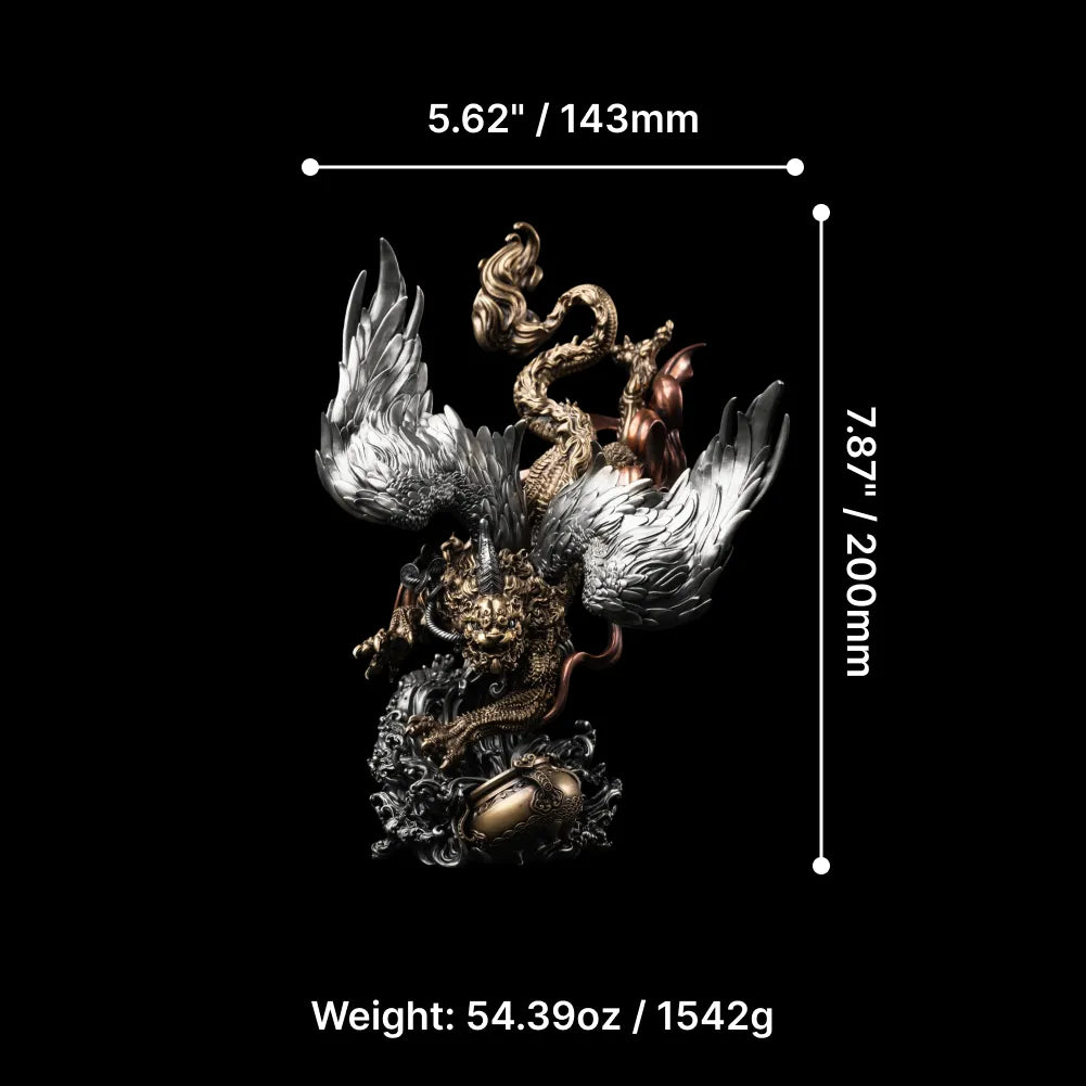 Winged Pixiu Guardian Figurine Parameter 01