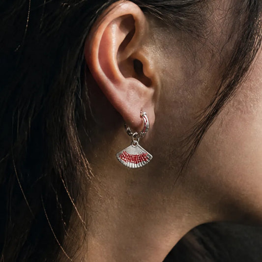 Zhong Kui Folding Fan Earrings