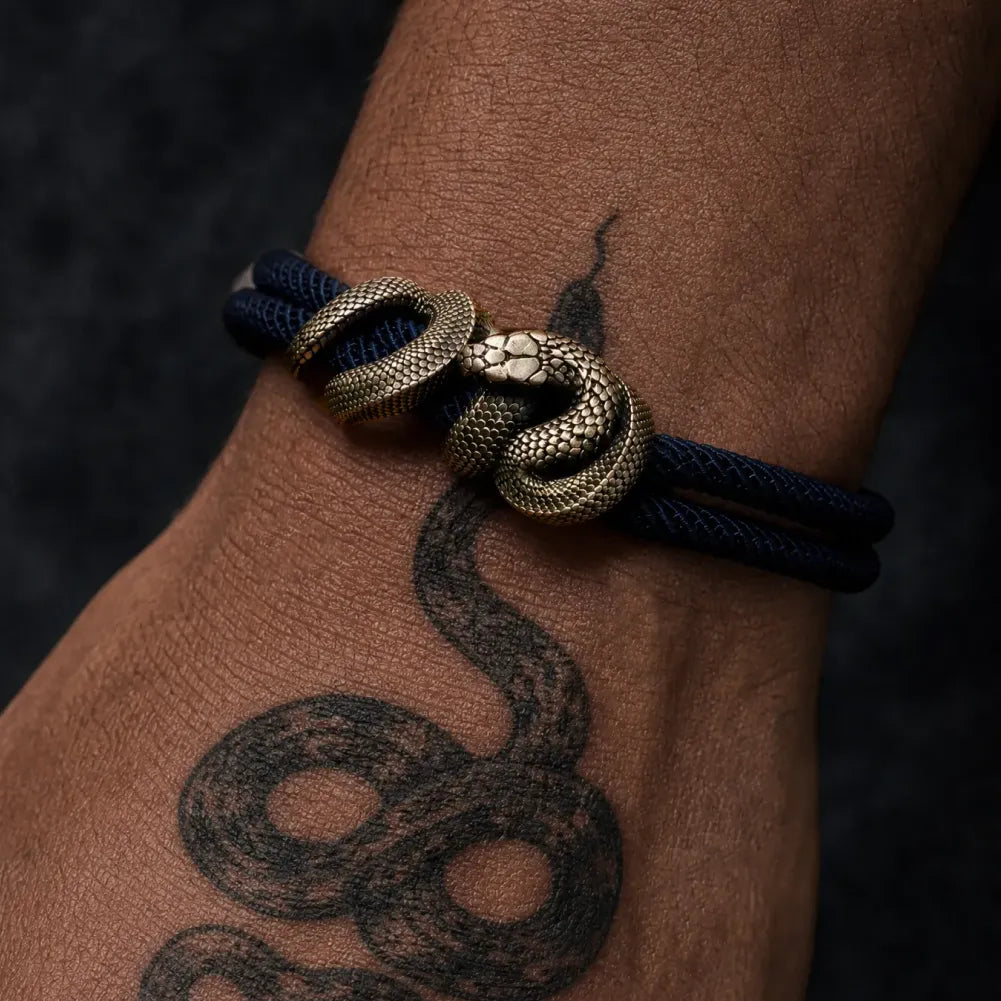 Black Mamba Rope Bracelet – Adjustable Snake Jewelry – COPPERTIST.WU