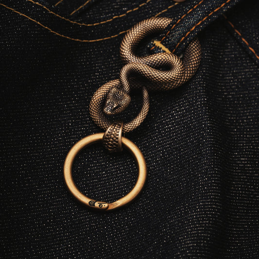 Brass Snake Keychain New Edition Details 02