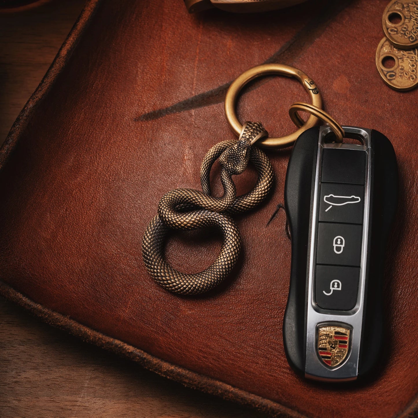 Brass Snake Keychain New Edition Details 08
