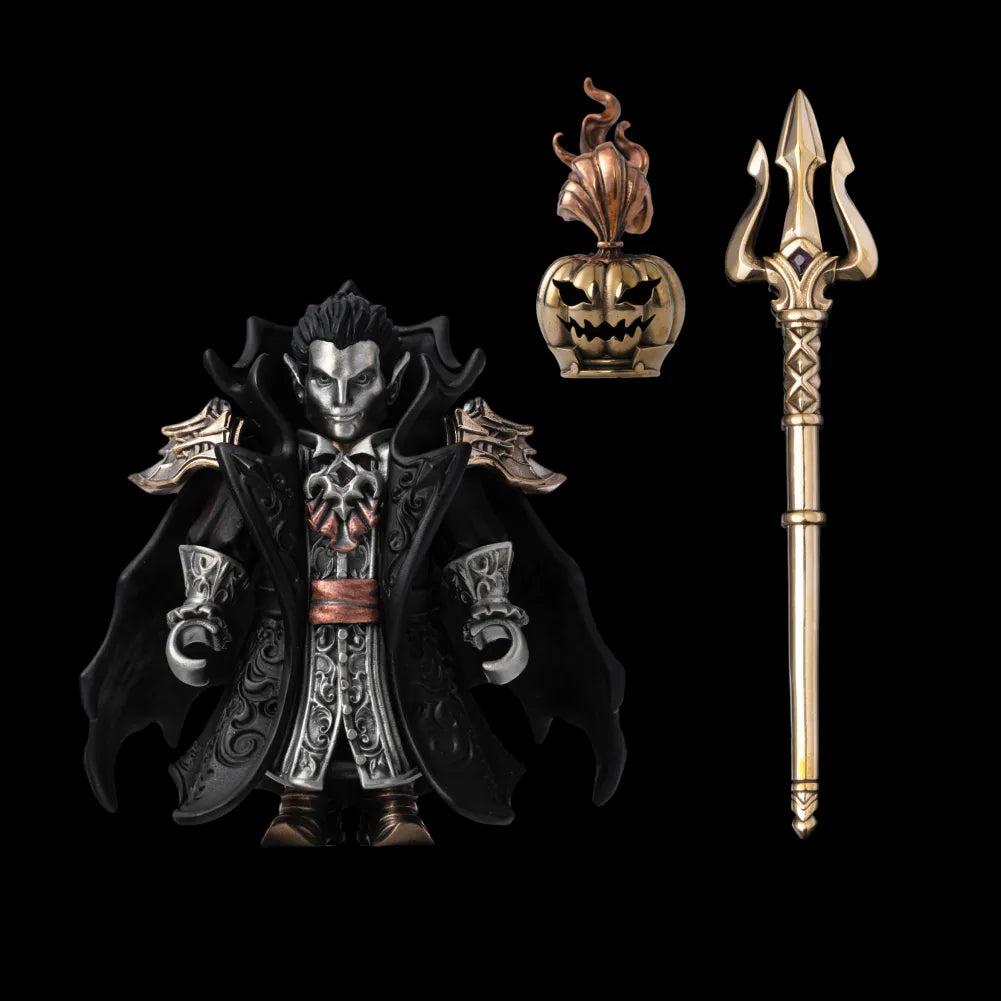Crimson Vampire articulated figure in Bronze and White Bronze and Copper and Brass / Set 1