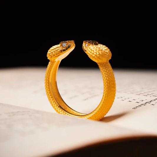 Gold Amphisbaena Ring 01