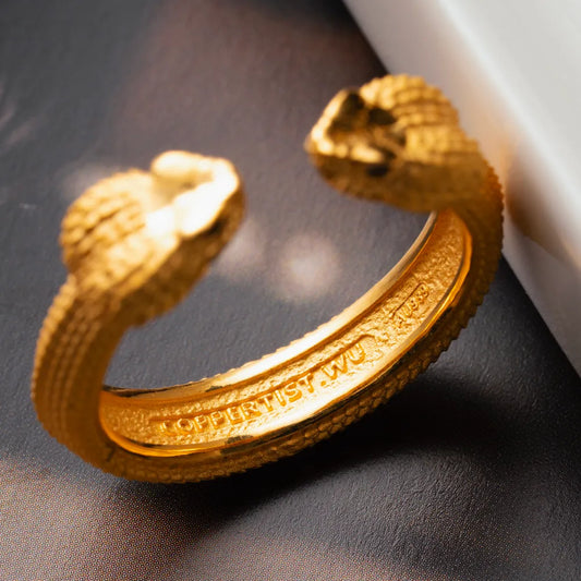Gold Amphisbaena Ring 06