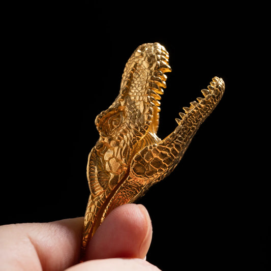 Customized Gold Vermeil T-Rex Clip Details 02