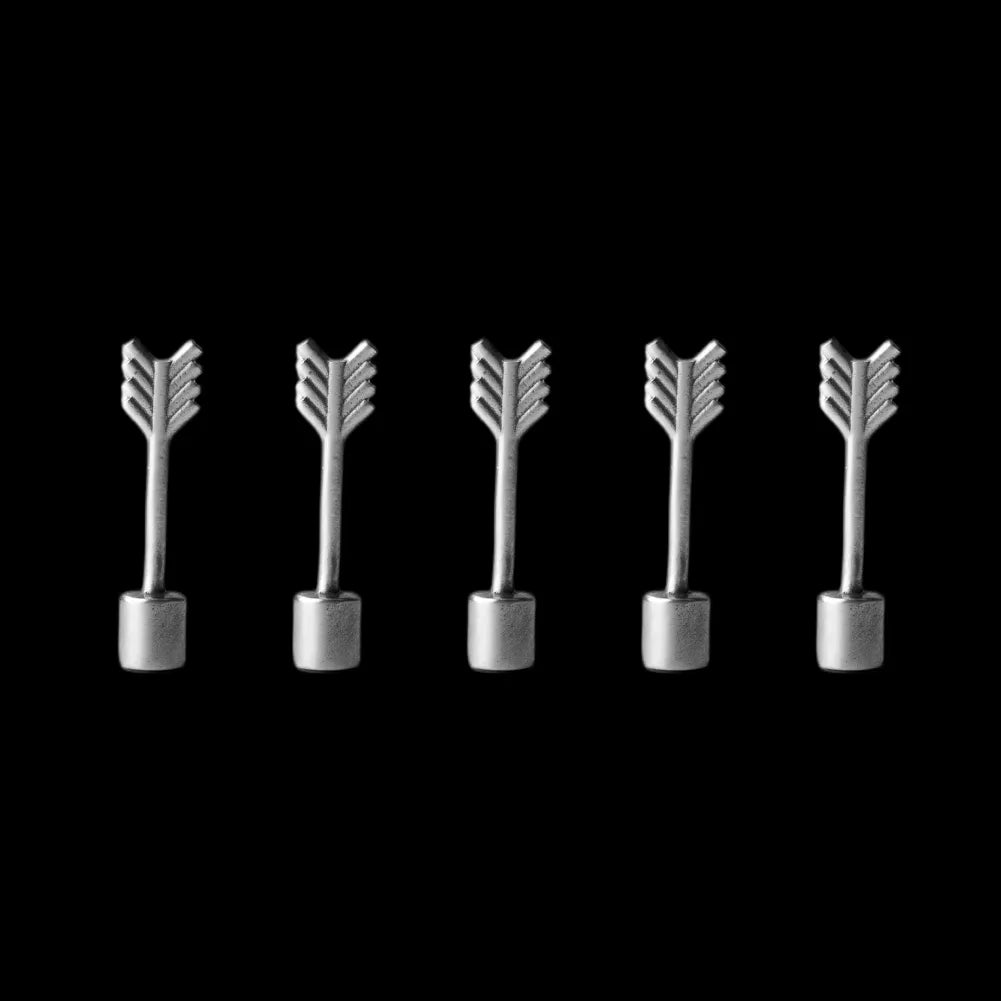 Set of five removable oxidized silver arrows for Scarecrow Training Dummy
