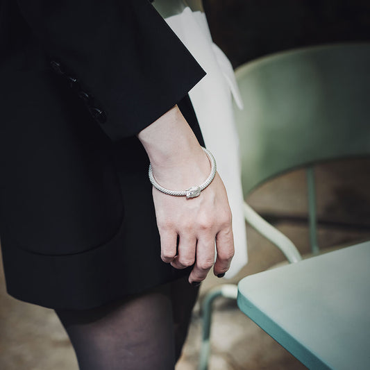 Ouroboros Snake Bracelet Detals 02#Silver