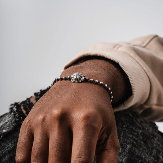 silver star tortoise clasp bracelet details01