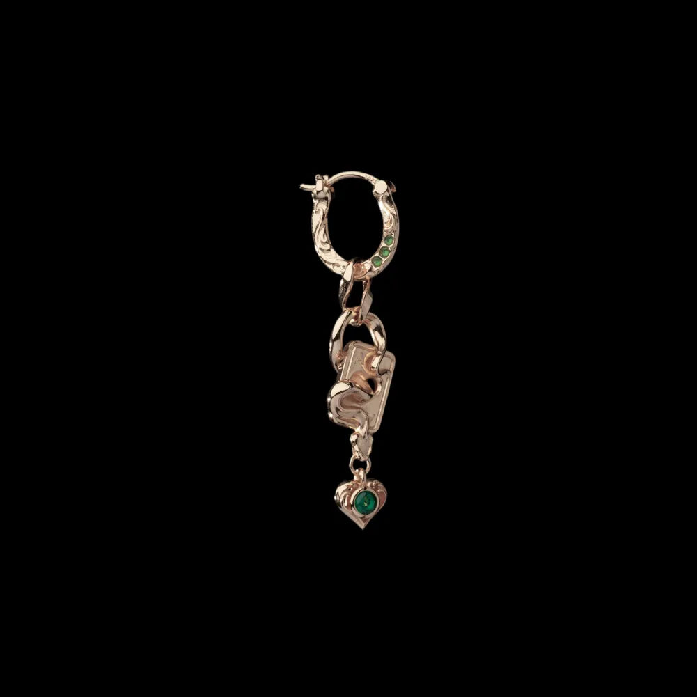 Wild Card Earrings in 14K Gold — single