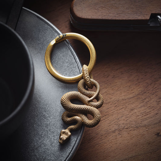 Electric Eel Key Ring with snake pendant
