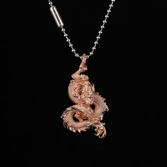 Gold Dragon Necklace Pendant 1