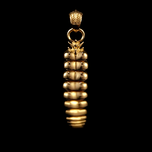 Gold Vermeil Rattlesnake Tail Pendant