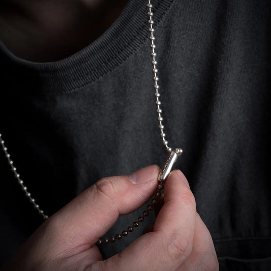 Mens Silver Ball Chain Necklace