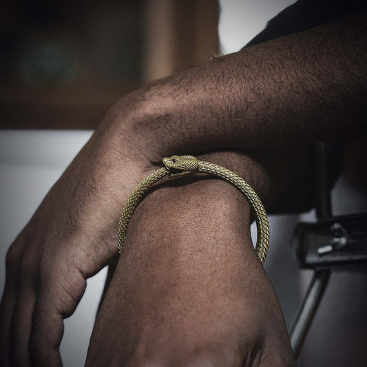 Mens Brass Ouroboros Bracelet#Brass