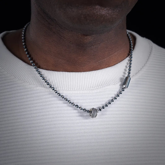 Oxidized Silver Snake Skin Mni Ring Pendant For Necklace 2