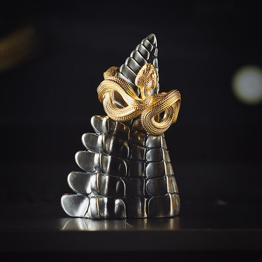 Silver Crocodile Ring Holder