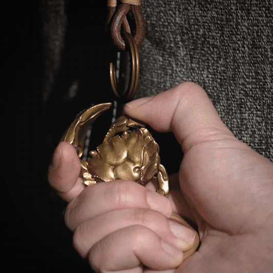 Brass Crab Keychain