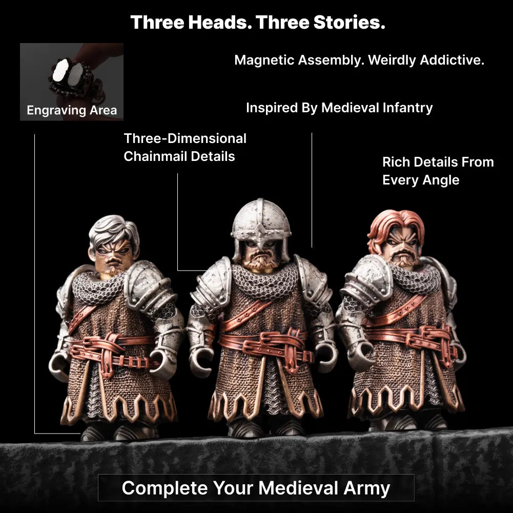 The Unnamed: Medieval Infantry three heads three stories