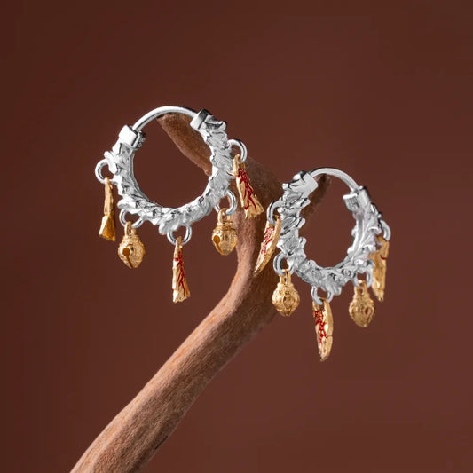 01 Celestial Chime Earrings Silver Pair On Branch Hero