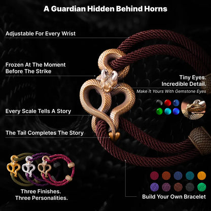 Demon Serpent Rope Bracelet Brass Ox Silver Design Features And Custom Options