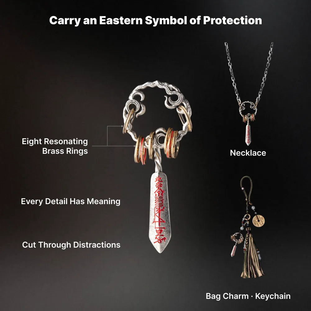 Masterblade Talisman Keychain Eastern Protection Symbol Story