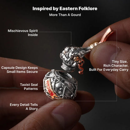Trickster Gourd Pendant Eastern Folklore Design Features