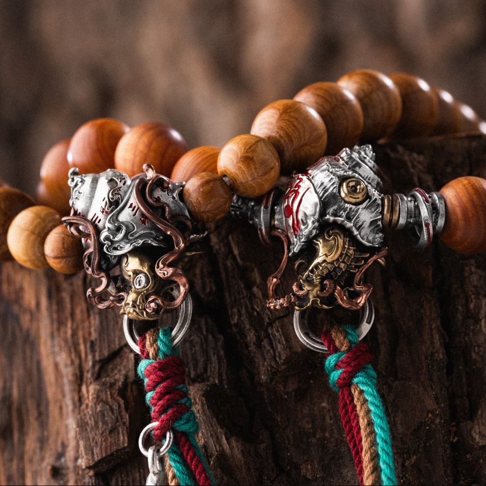Snail Three-Way Bead - Lifestyle shot on prayer mala bracelet