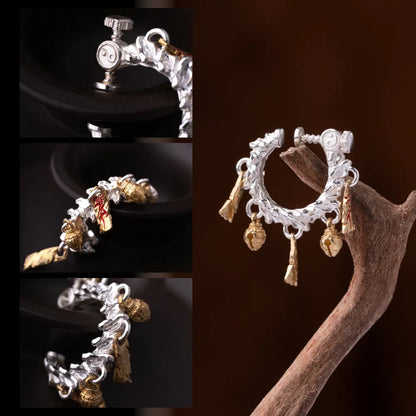 07 Celestial Chime Ear Clips Silver Product Detail Collage
