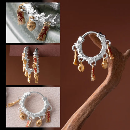 07 Celestial Chime Earrings Silver Product Detail Collage