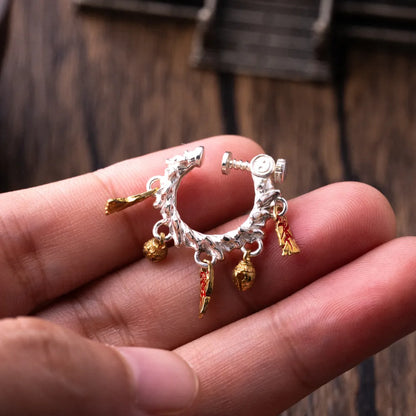 08 Celestial Chime Ear Clips Silver Handheld View