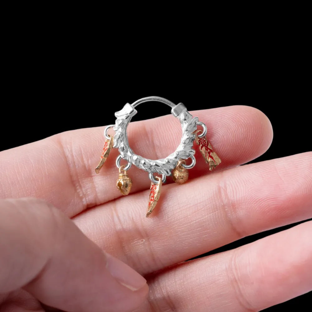 08 Celestial Chime Earrings Silver Handheld View
