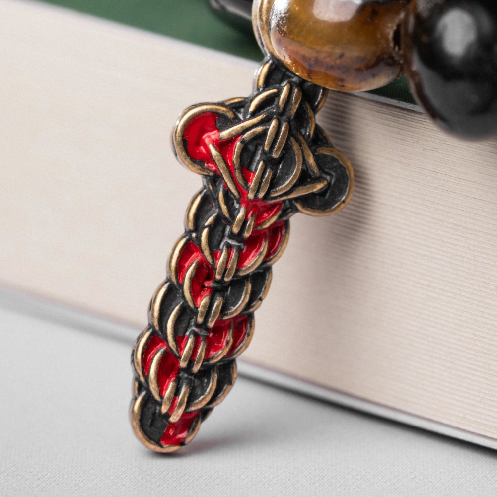 Lightseeker Bracelet Coin Sword Talisman Close Up